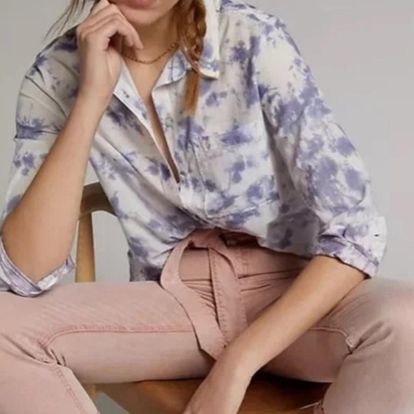 Anthro x Pilcro Embroidered Eyelet Top - Picture 3 of 8